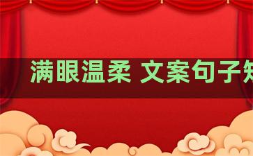 满眼温柔 文案句子短句